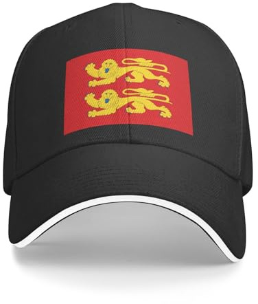 Casquette De Baseball Flag of Normandie Trucker Caps Adjustable Baseball Cap Sport Bord Plat Casquettes pour Running Cyclisme Randonnée