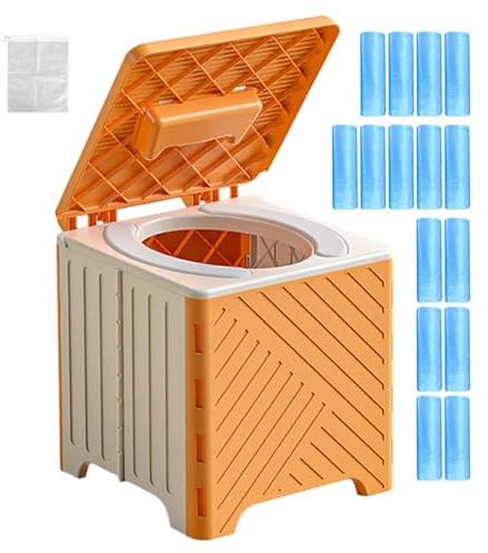 Campingtoilette, mobiles Sanitär für Erwachsene, faltbar, rutschfest, mit PVC-Kissen, für ältere Menschen, Krankenhäuser, Outdoor-Aktivitäten, Camping, Reisen