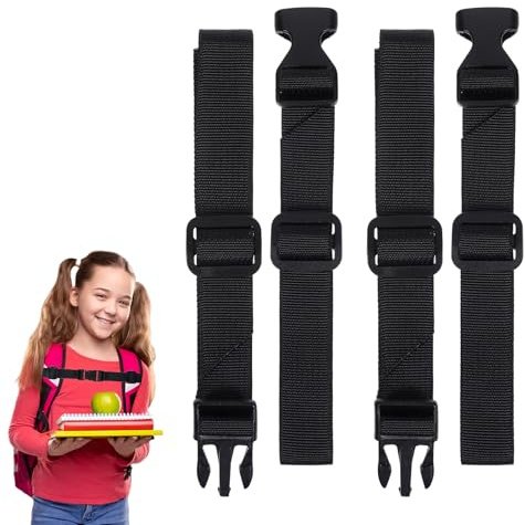 2 Stück Brustgurt Rucksack Kinder Rucksack Zubehör, Klassisch Kinderrucksack & Schulranzen Zubehör Brustgurt Nachrüstgurt für Schulranzen, Verstellbarer Universalriemen mit Robuster Schnalle