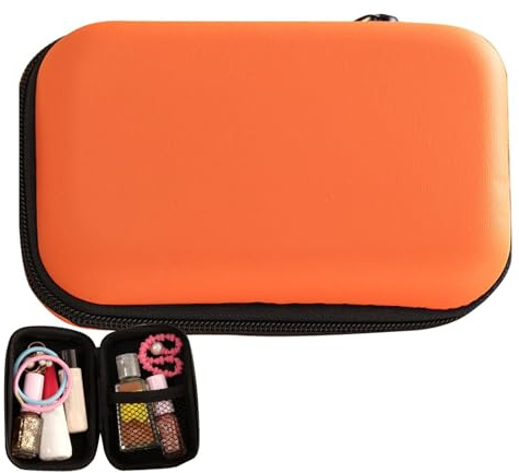 Genérico Organizador de Cables de Viaje – Estuche rígido de Cuero PU EVA | Bolsa Protectora a Prueba de Polvo con Forro de Terciopelo Cargadores, Auriculares, Bancos de energía, Cables, Trabajo,