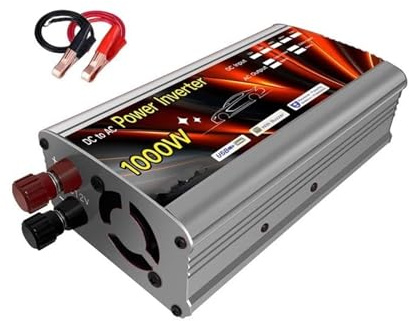 Power inverter Trasformatore Di Tensione Portatile Convertitore Di Carica Per Auto Inverter Di Potenza Inverter Solare Da 12V A 220V Inverter Invertitore di Tensione(1000W 12V)