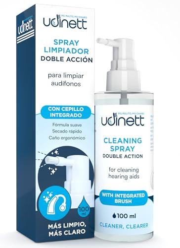 Spray Limpiador para Audífonos Frasco 100ml Udinett Limpieza de Auriculares Bluetooth Fórmula Suave Sin Alcohol Secado Rápido para Limpieza Diaria Eficaz
