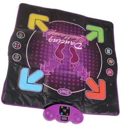 Generic Dansmatta Kids Elektronisk Pad Justerbar för Dansspel 4 Lägen Lämplig för 4 Till 12 år Gammal PVC-material (Glöd)