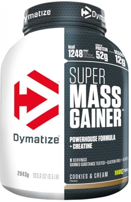 Dymatize Super Mass Gainer Cookies & Cream 2,9 kg - Poudre Weight-Gainer + Glucides BCAA et Caséine