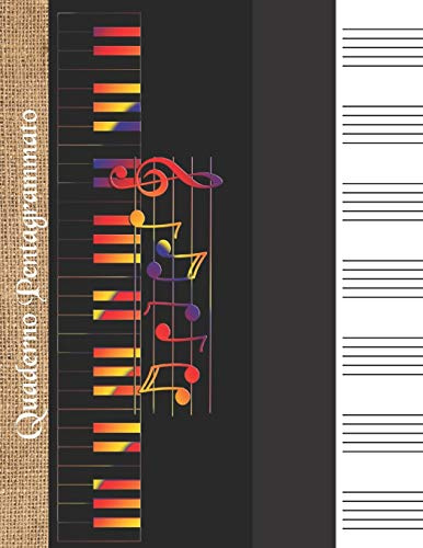 Quaderno Pentagrammato: Quaderno Di Musica Grande Contiene Sommario Per i Nomi Della Tua Musica Formmato A4