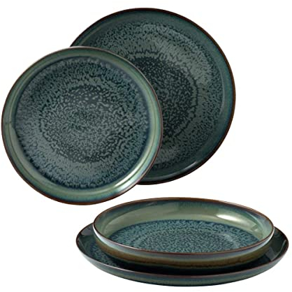 like. by Villeroy & Boch Group - Crafted Breeze, Dinner Set, 4 Pieces, Premium Porcelain 19-5167-8547 Blue