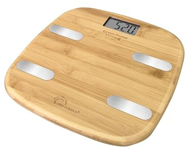 Little Balance 8359 Fitdays USB impédancemètre connecté sans pile, 150 kilograms, Bambou véritable