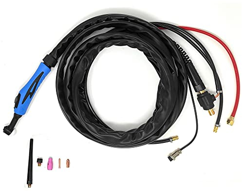 ELCAN Torcia di saldatura TIG SR20W raffreddata ad acqua da 4 metri con connettore 35-50 installato, pistola o coppia saldare per macchina inverter ad alta frequenza