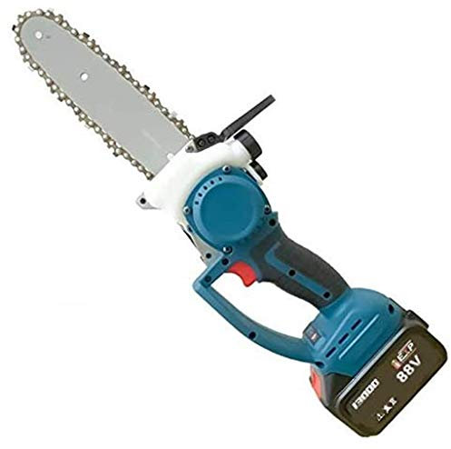 DSDD Mini Motosierra eléctrica inalámbrica de 4 Pulgadas, con Cargador y 1 batería, Motosierra de poda eléctrica pequeña para Motosierra de Granja, jardín y Rancho