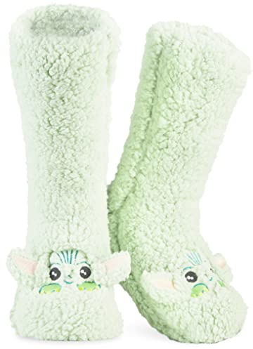 Disney Kuschelsocken Damen Teenager mit 3D-Ohren Größe 35–41, Flauschig Rutschfest ABS Stoppersocken, Geschenke für Frauen