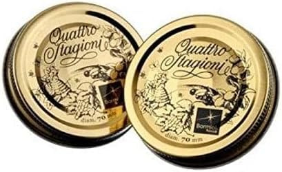 18 CONFEZIONI 86 mm (36 Tappi) Capsula Quattro Stagioni BORMIOLI | Per Vaso o Barattolo | CONSERVA | Tappo