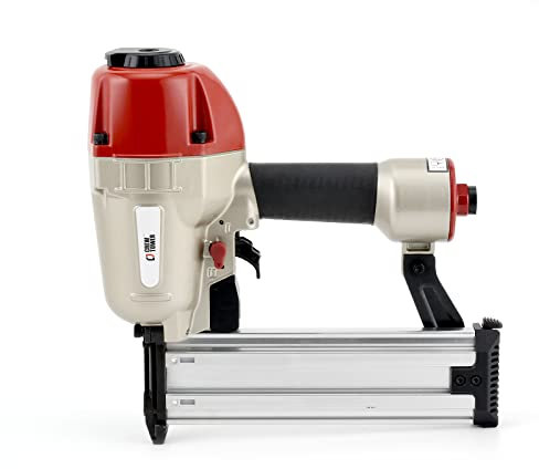 CREWTOWER Concrete Nailer, 14 Gauge 3/4 Inch to 2-1/2 Inch Concrete T Nailer, Pneumatic Concrete Nail Gun for Furring Strips Lath to Masonry Plywood to Concrete Subflooring and Cement, Air Powered