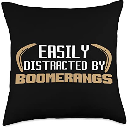 Throwing Sport Joke Saying Boomerangs Boomerang Throw Pillow