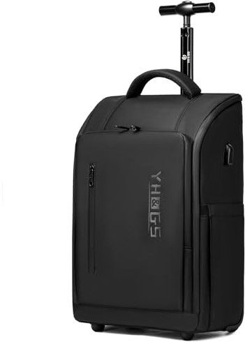 GOTECH Rolling Backpack with Wheels, Waterproof Wheeled Backpack with USB Ports for Men Women, 15.6 Inch Travel Laptop Backpack with Wheels for Adults, Roller Carry-On Luggage Bag for Business Work