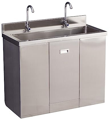 Commercial Restaurant Sink, Stainless Steel Outdoor Single Bowl Station Utility Sink for Bar Restaurant Kitchen Hotel and Home 1 Compartment Sink with Drainer Unit and Tap ( Color : A , Size : 120*50*