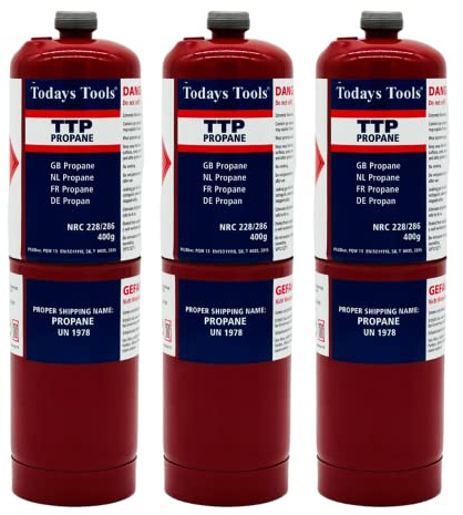 Propane 400g Bottle Disposable Gas Cylinder for Blow Torch Jet Burner Torch Tools Plumbing Canisters for Plumbers Soldering Torch (3)