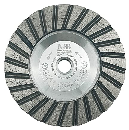 NBB Diamant-Topfschleifscheibe Diamant-Cup-Schleifscheibe Hochfrequenz-Schweißschneider Turboschleifen Aluminiumbasis mit M14 auf Granit Marmor Keramik Fliesen Porzellan Stein Beton Zement (1,100mm)