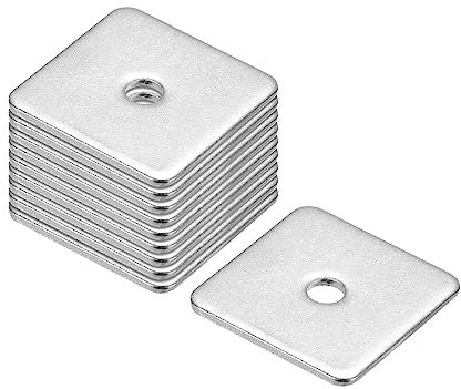 QUARKZMAN 10 Stück Vierkantscheiben M5x30x30x2mm 304 Edelstahl Quadrat Unterlegscheibe Flach Pad Abstandshalter Dichtung für Hardware Verschluss