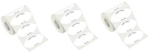 Abaodam 3 Rollen 500 Stück Aufkleber Kraftanhänger Speisekammer-etikett Konservengeschenke Transparentes Etikett Für Gläser Anhänger Aus Kraftpapier Flaschenetikett Lebensmittel Dosen-