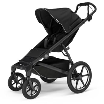 Thule Urban Glide 4-Wheel Single Child All-Terrain Stroller, Full-Suspension System, Air-Filled Tires, Upright seat with Adjustable Recline and Built-in Leg Rest, Baby Stroller