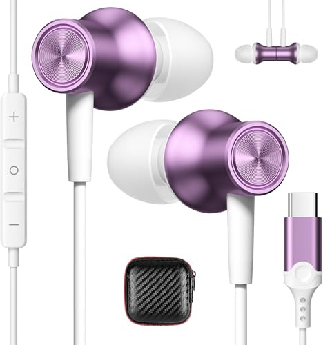 USB C Kopfhörer für Samsung Galaxy A36 A56 A26 A17 A57 A37 A35 A55 S26 S25 | Kopfhörer mit Mikrofon In Ear Ohrhörer mit Kabel Typ C Headset für iPhone 17 Air 16e 15 Pro 5G iPad Pixel 10 9a Redmi Note 15
