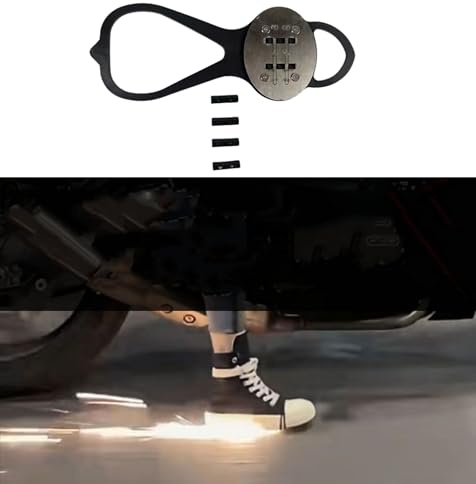 GDYS Semelles en Silex pour Skateboard éolienne Vélo Frein à Pied étincelles Meulage Au Sol Moto Semelles De Chaussures Couvre-Chaussures Skateboard Set De Silex (1)