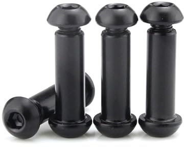 5PCS Black Carbon Steel Round Head Hexagonal Fastening Rivets, Hand Hammered Cylindrical Nail Processing Accessories 10X75mm.
