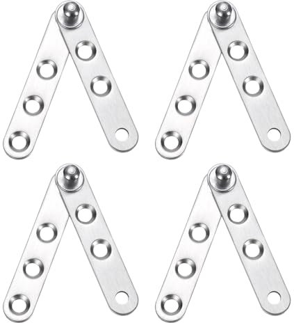 QUARKZMAN 4pz Piccolo Acciaio Inox 360° Girevole Nascosto Cerniere Porta Perno Cerniere Acciaio Inox Cassetto Finestra Porta Accessori per Armadi