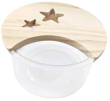 Dualoai Sandbadehaus für Kleintiere mit Herausnehmbarem Sandbehälter, rund klein