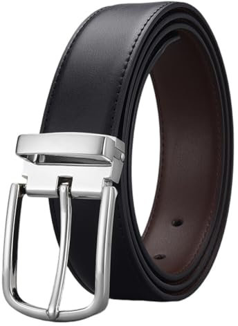 JAWSEU Klassisch Leder Gürtel für Herren, Anzuggürtel Männer Leder Gürtel Jean Business Anzug Gürtel Herren Anzuggürtel Ledergürtel Jeansgürtel Business Gürtel Echt Leder Gürtel für Männer Herren