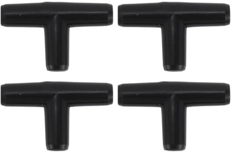 RATCHROLL 4 Pcs Plastic Hose Barb Fitting 5/16 T 3 Way Splicer Joint Black PP