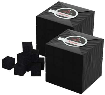 BLACKCOCO's - Carbón Natural de Coco Premium 2KG para Cachimba y BBQ Briquetas para Shisha y Barbacoas, Larga Duración de Combustión