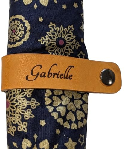 Rond de serviette en cuir personnalisé – Accessoire de table artisanal fait main – Cuir tannage végétal – Gravure personnalisée – Fermeture bouton pression – Plusieurs couleurs