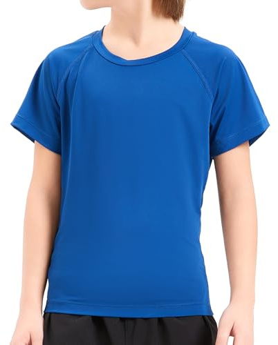 TBoonor Maglietta UV Bambini UPF 50+ – Rashguard a Maniche Corte | Maglia da nuoto ad asciugatura rapida per ragazzi, ideale per piscina, spiaggia, surf e attività estive all'aperto