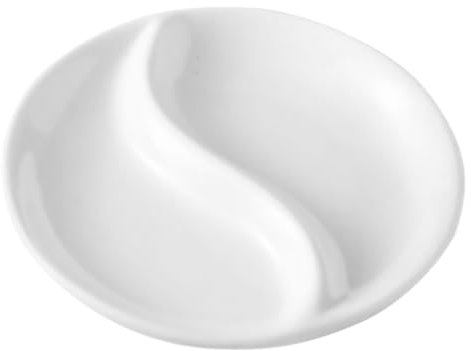 LAPYAPPE Piatto Per Salsa in Due Ciotola Per Salse in Contenitore Per Condimenti Da Cucina