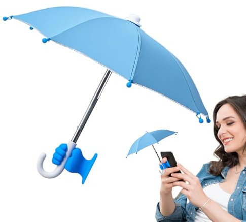 Phone Sun Shade, Phone Umbrella with Fist Suction Cups, Portable UV Protection Cell Phone Umbrella Sun Shade Accessories for Car and Motorcycle