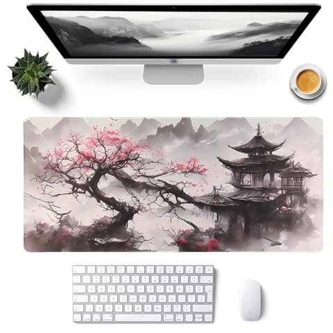 FYting Gaming Mauspad XXL,Mauspad Anime 900x400,Schreibtischunterlage, rutschfeste Unterseite aus Naturkautschuk, Wasserdicht und Schmutzabweisend, für PC, MacBook, Laptop(F)