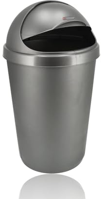 Papelera 50 L - Cubo de basura Cocina, Baño, & Más - Cestas de plástico con tapa deslizante - Cubo de basura para interiores