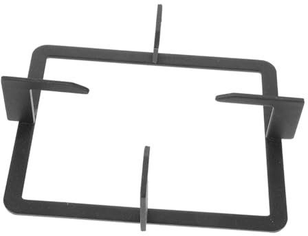 Soporte Negro Fundido de Rectangular de Hierro Estufa Gas | Diseño Estable, Fácil Limpieza, Resistencia al Aceite, Soporte Seguro para Olla