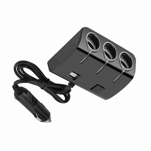 CHICIRIS 3 Sigarette a 3 Vie Più e Sigarette Di Luminosità Di Illuminazione Rapida Ricarica USB USB per Veicoli Neri