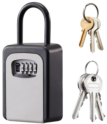 demaxiyad Boîte À Clé Sécurisée - Stockage de Mots de Passe | Boîte De Rangement pour Clés De Rechange | pour Propriétaires Gardiens Résidences Secondaires Bureaux Portails Entrées Partagées