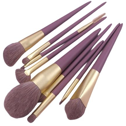 Juego de brochas de maquillaje – 9 piezas antideslizantes herramienta de | belleza facial – Cepillos para maquillaje, para mujeres, piel, labios, cejas, cejas y pestañas