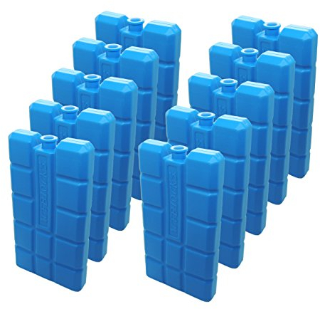 NEMT 10 Stück Kühlakkus Kühlelemente je 200ml für Kühltasche oder Kühlbox bis 12 h Kühlpack Kühlakku