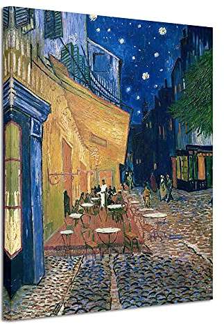 Wieco Art Cafe Terrass på natten av Van Gogh klassiska oljemålningar reproduktion stort galleriinslaget kanvastryck väggkonst för matsal hem kontor dekorationer