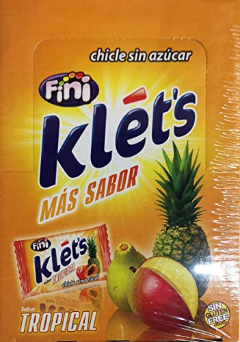 CHICLES SIN AZÚCAR TROPICAL KLETS 200 UDS