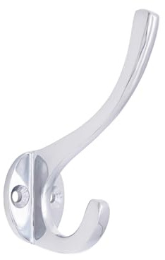 Infinity Decor Viktorianischer Messing Kleiderhaken für Hüte und Mäntel, 87 mm (poliertes Chrom)