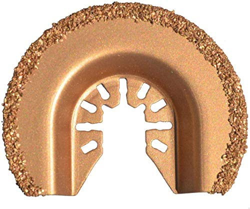 Candeon Lame Utensili Oscillanti, 5Pz Semicircolari Lame Utensile Multifunzione, Set Lame Multitool Carburo Lame per la Rimozione di Malta per Graniglia Malta Calcestruzzo Muratura