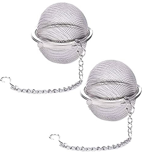 Tea Ball Strainer - 2 Pcs Stainless Steel, Tea Balls, 2.1 Inch Tea Infusers for Tea Steeper, Loose Tea, Tea Infuser for Tea Filter Herbal Spices Seasonings