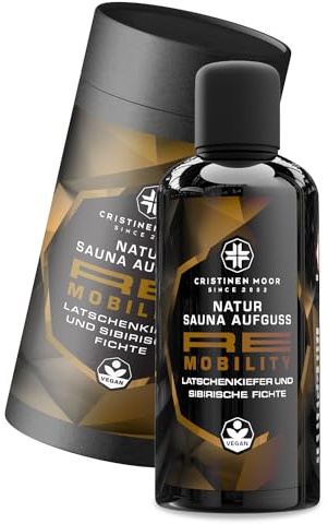 CristinenMoor Natürlicher Saunaaufguss Latschenkiefer & Fichte | Re Mobility |100ml | Saunaöl | Saunaduft | Sauna Aufgussmittel
