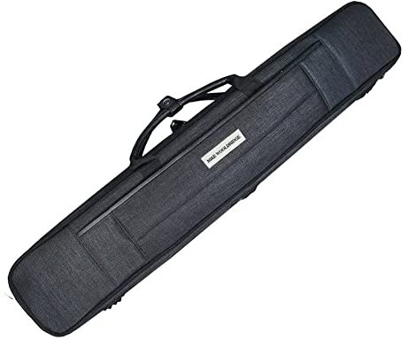 PIASSO 3x4 Queue Tasche Koffer für Billardqueue 82cm Queue-Beutel-für 3 Kolben 4 Schäfte Wellen Mittelgelenk Snooker Queue-Beutel Queue Protektor(Color:Schwarz)